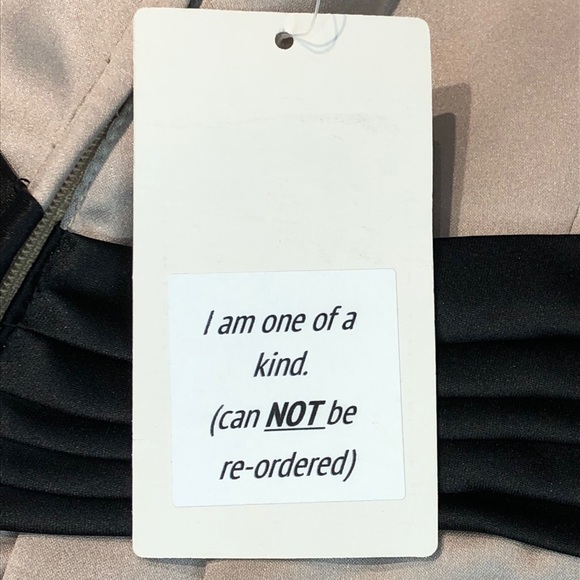 One Side Shoulder Cappuccino and Black Cocktail Dress by Allure Bridal - Picture 11 of 12